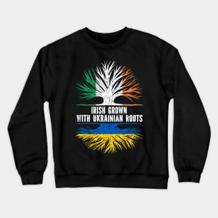 Irish Grown with Ukrainian Roots Flag Crewneck Sweatshirt